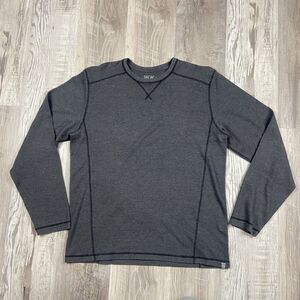 Mountain Hard Wear Mens Sz Large Gray Waffle Knit Pullover Long‎ Sleeve Shirt